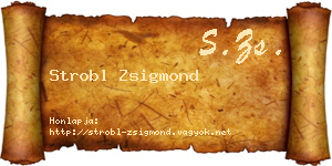 Strobl Zsigmond névjegykártya
